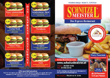 Speisekarte Schnitzelmeister Wien